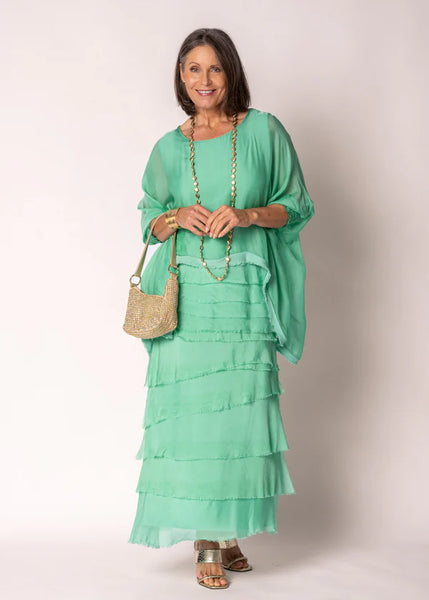 Imagine - Capri Green Amulet Silk Top 10IM3185