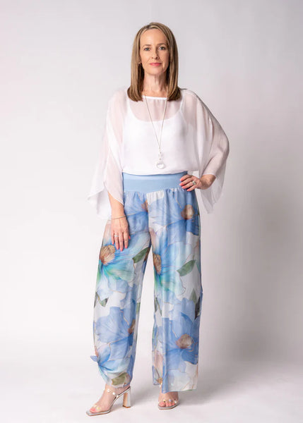 Imagine - Jeans Blue Silk Honor Pant with Split 10IM21841