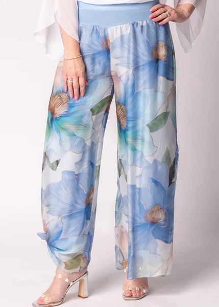 Imagine - Jeans Blue Silk Honor Pant with Split 10IM21841