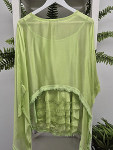 Imagine - Lime Splice Farah Top Silk 10IM7085