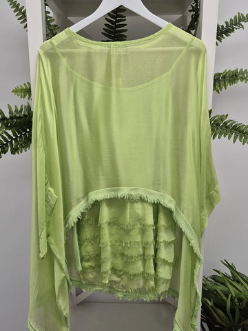 Imagine - Lime Splice Farah Top Silk 10IM7085