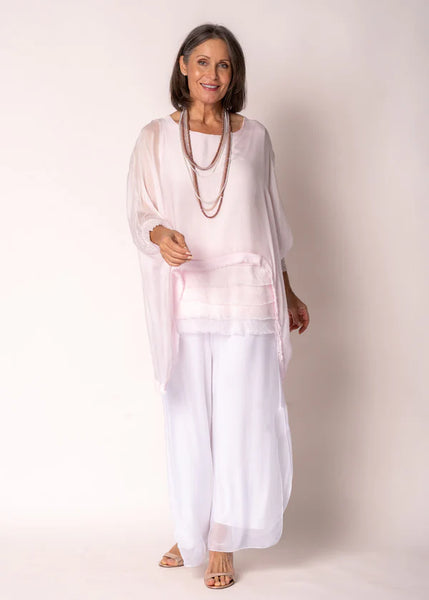 Imagine - Pink Modena Amulet Silk Top 10IM3185