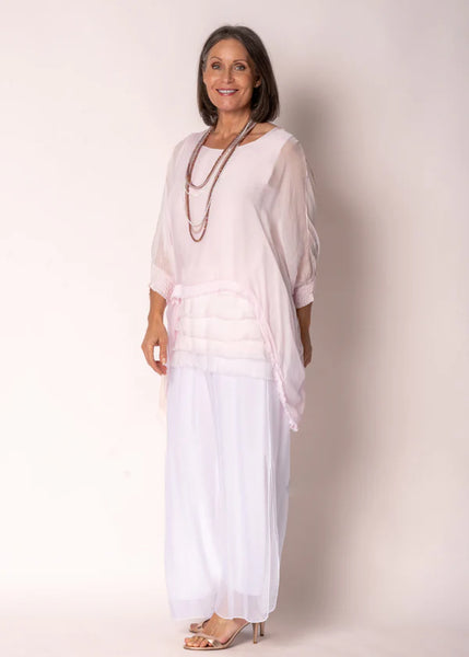 Imagine - Pink Modena Amulet Silk Top 10IM3185