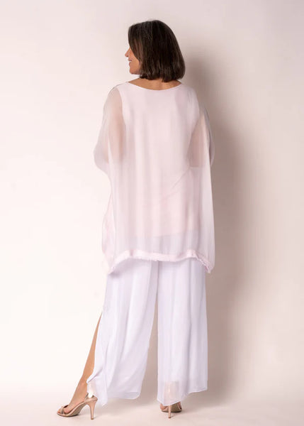 Imagine - Pink Modena Amulet Silk Top 10IM3185