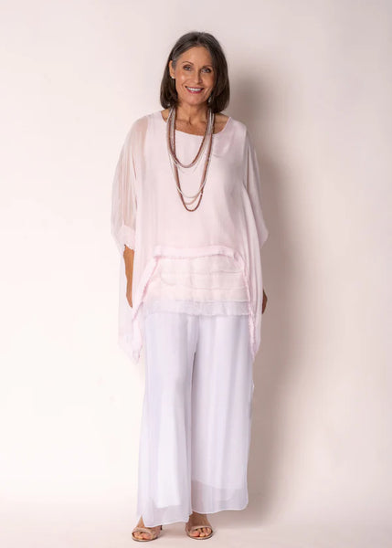 Imagine - Pink Modena Amulet Silk Top 10IM3185