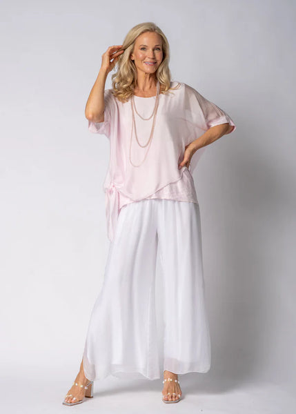 Imagine - Pink Modena Danika Silk Top 10IM7463