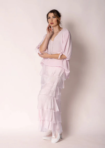 Imagine - Pink Modena Flapper Fifi Silk Skirt 10IM2272