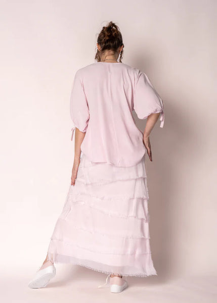 Imagine - Pink Modena Flapper Fifi Silk Skirt 10IM2272