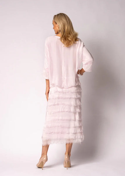 Imagine - Pink Modena Odette Dress Silk Ruffle Layers 10IM7514