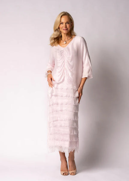 Imagine - Pink Modena Odette Dress Silk Ruffle Layers 10IM7514
