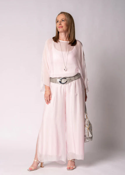 Imagine - Pink Modena Silk Gia Pant with Split 10IM2184