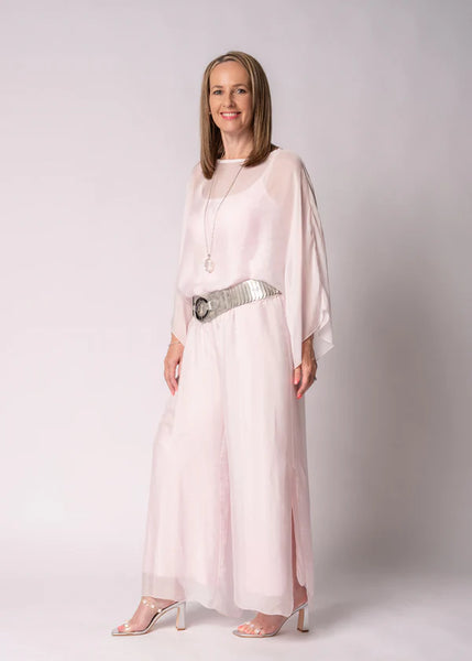 Imagine - Pink Modena Silk Gia Pant with Split 10IM2184
