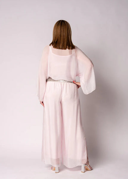 Imagine - Pink Modena Silk Gia Pant with Split 10IM2184