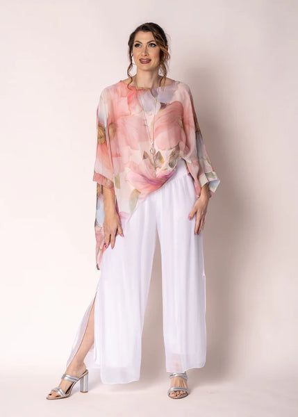 Imagine - Pink Blush Olivine Silk Top 10IM16881