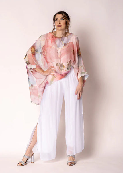 Imagine - Pink Blush Olivine Silk Top 10IM16881