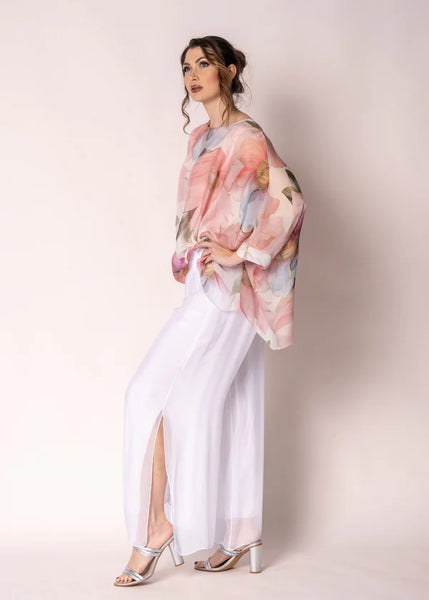 Imagine - Pink Blush Olivine Silk Top 10IM16881