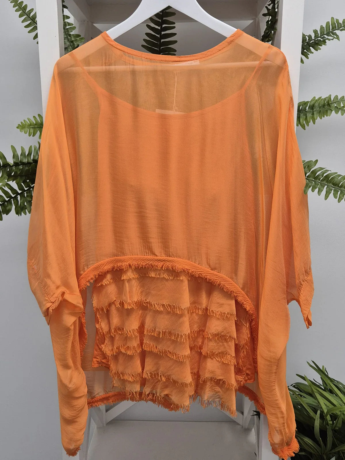 Imagine - Sunset Orange Farah Top Silk 10IM7085
