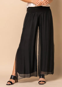 Imagine - Black Silk Gia Pant with Split 10IM2184