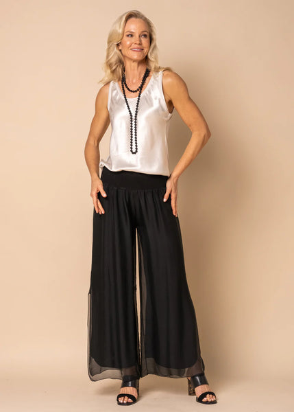 Imagine - Black Silk Gia Pant with Split 10IM2184