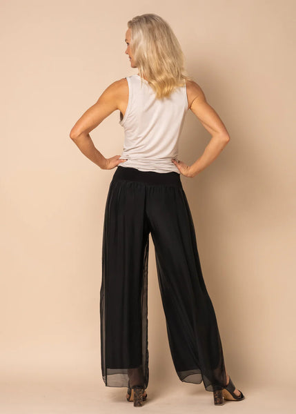 Imagine - Black Silk Gia Pant with Split 10IM2184