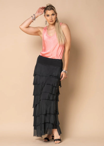 Imagine - Granite Flapper Fifi Silk Skirt 10IM2272G