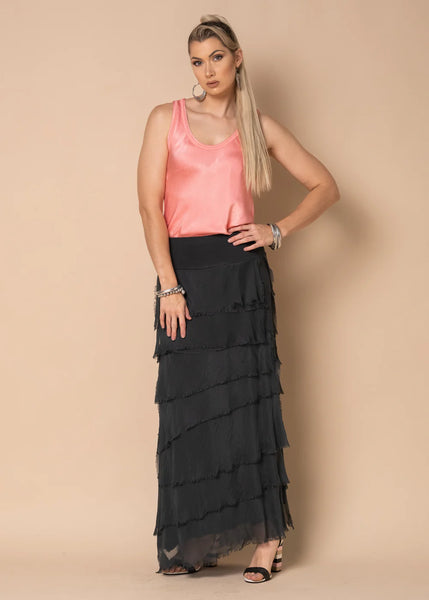 Imagine - Granite Flapper Fifi Silk Skirt 10IM2272G