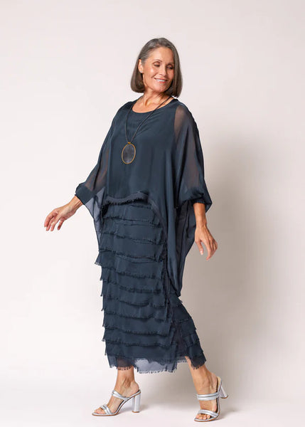 Imagine - Granite Netty Dress Silk Ruffle Layers 10IM38621
