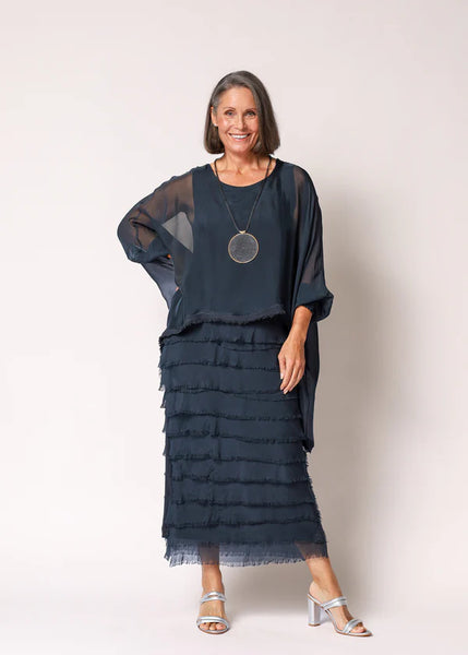 Imagine - Granite Netty Dress Silk Ruffle Layers 10IM38621