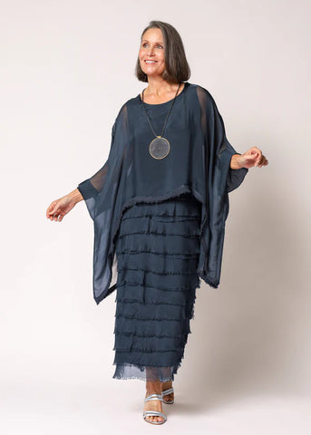 Imagine - Granite Netty Dress Silk Ruffle Layers 10IM38621