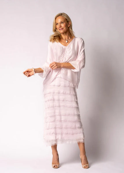 Imagine - Pink Modena Odette Dress Silk Ruffle Layers 10IM7514