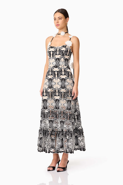 Elliatt - Jolie Midi Dress - Black / White