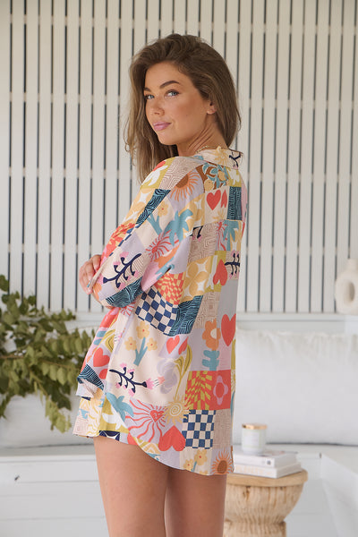 Jaase - Daisy Days Print Samara Shirt & Myra Short