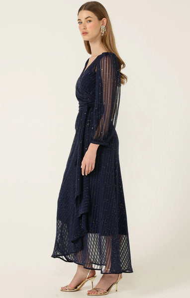 Sacha Drake - Sierra Wrap Dress - Navy Sparkle