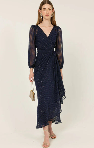 Sacha Drake - Sierra Wrap Dress - Navy Sparkle