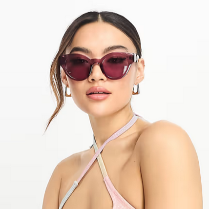 Le Specs Sunglasses - Deja Nu - Pink Transparent Rose