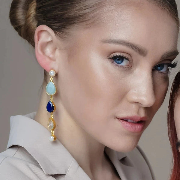 Meshca - Multi Drop Earrings
