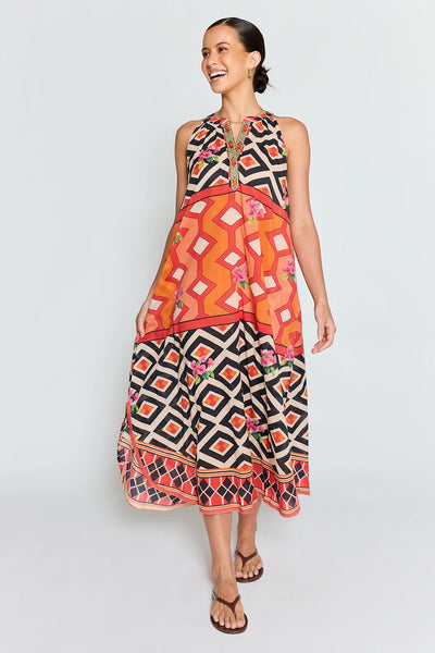 Lula Life - Bella Vista Maxi Dress - Tangerine