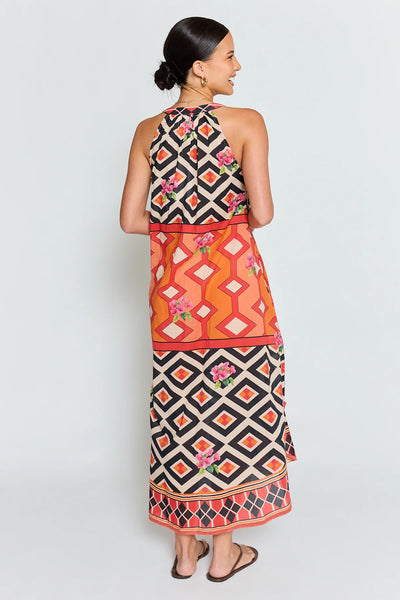 Lula Life - Bella Vista Maxi Dress - Tangerine