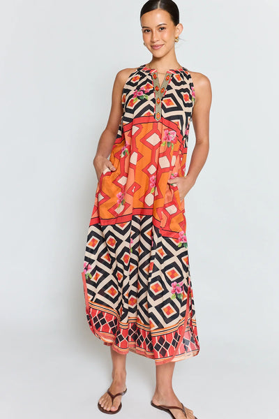 Lula Life - Bella Vista Maxi Dress - Tangerine