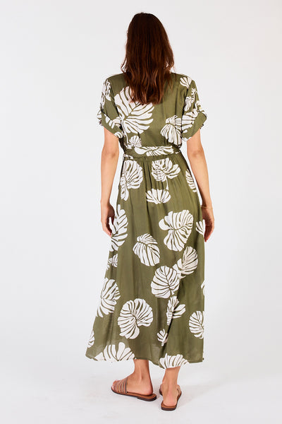 Lula Soul - Postiano Midi Dress - Olive