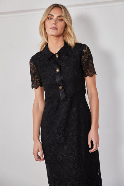 MA Dainty - BLOOM - Dress - Black Lace DTY03891