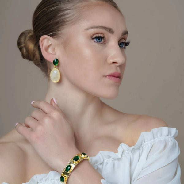 Meshca - Cosmos Emearld Cuff Bracelet