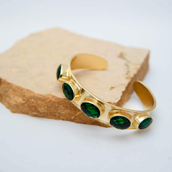 Meshca - Cosmos Emearld Cuff Bracelet