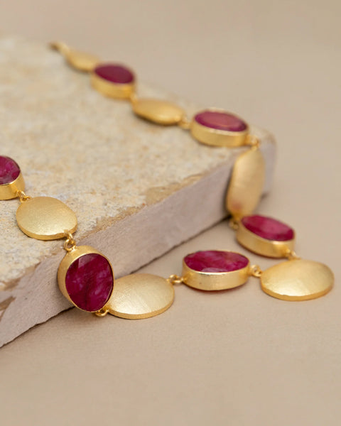 Meshca - Dako Necklace - Rasberry