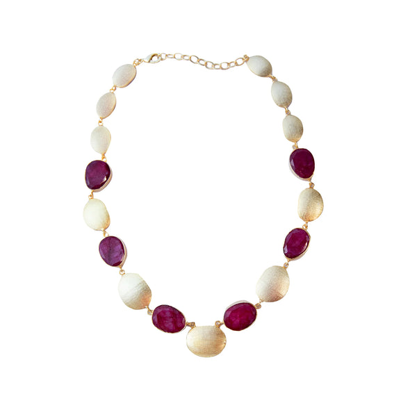 Meshca - Dako Necklace - Rasberry