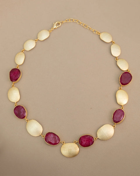 Meshca - Dako Necklace - Rasberry