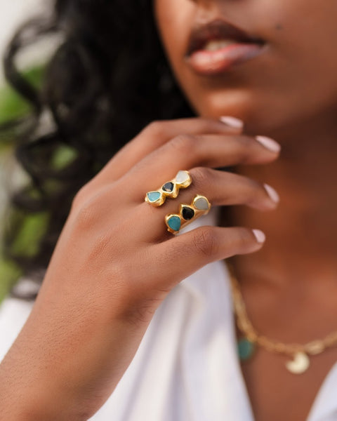 Meshca - Trio Spark Bridge Ring