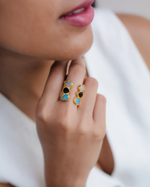 Meshca - Trio Spark Bridge Ring