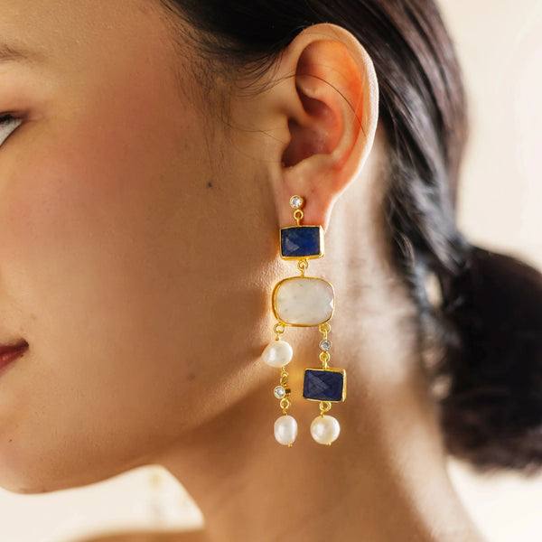 Meshca - Velora Earrings in Lapis