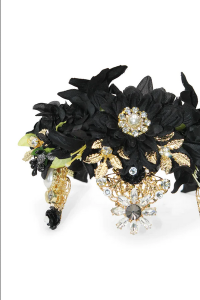 Morgan & Taylor - Black Violet Headpiece